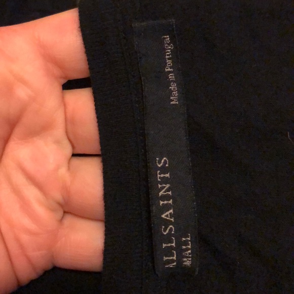 All Saints Kerin Vest Black Cross over Top - Picture 5 of 6